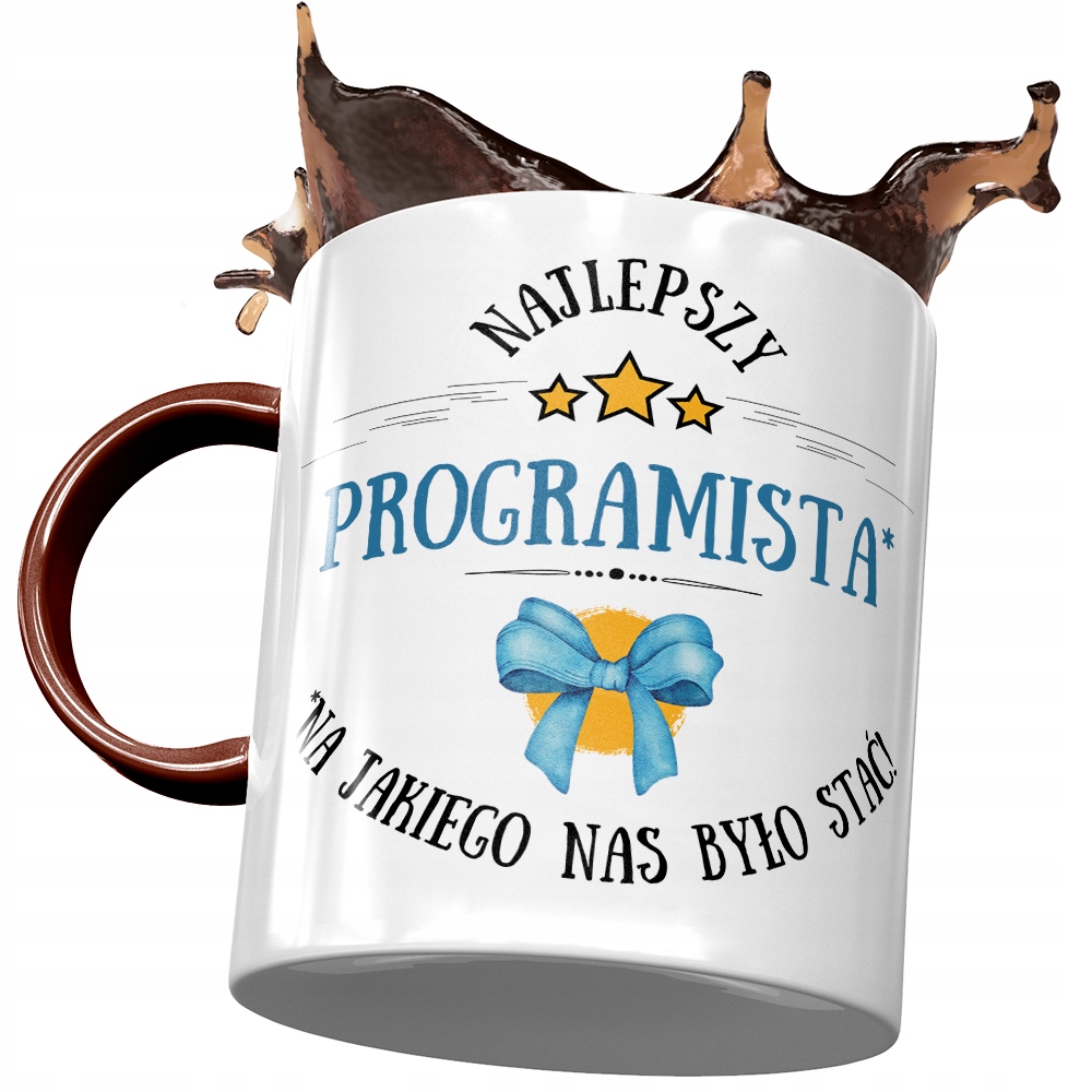 Kubek Bordowy Dla Programisty Najlepszy Prezent Z Nadrukiem Ze Zdjęciem