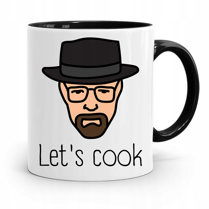 Kubek Czarny Dla Kucharza Kucharki Let's Cook Z Nadrukiem Ze Zdjęciem