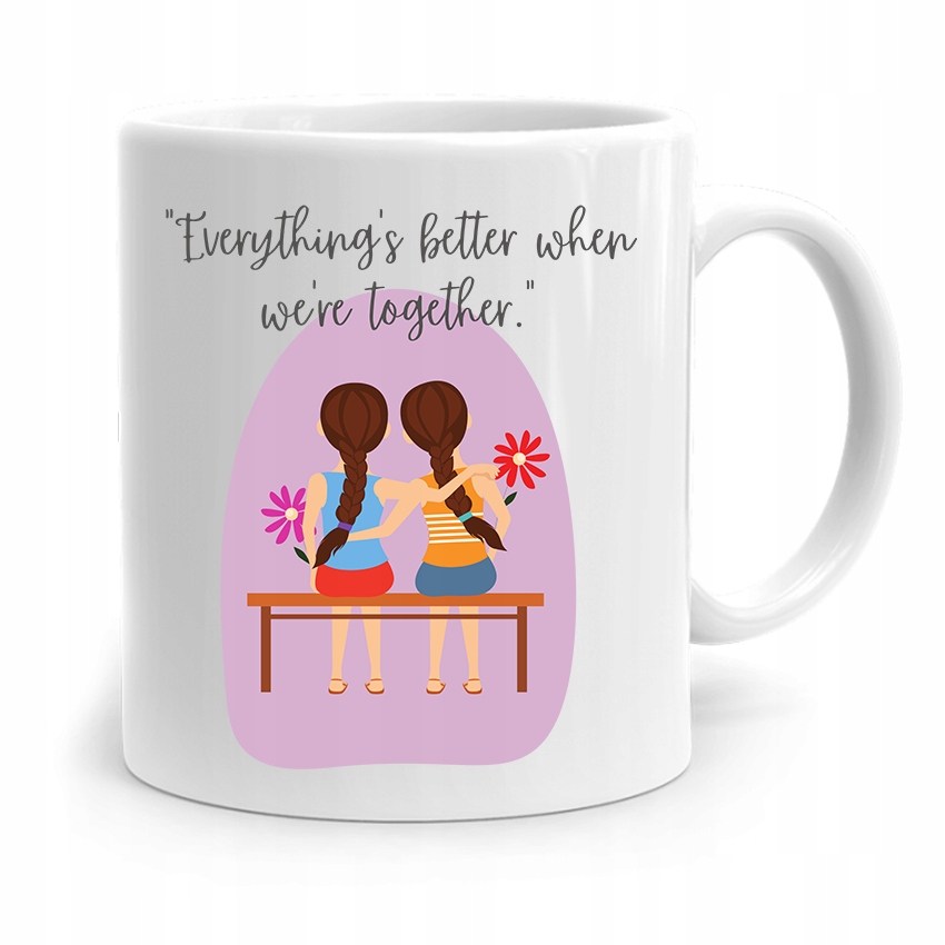 Kubek Prezent Dla Przyjaciela We Are Together Z Nadrukiem Ze Zdjęciem