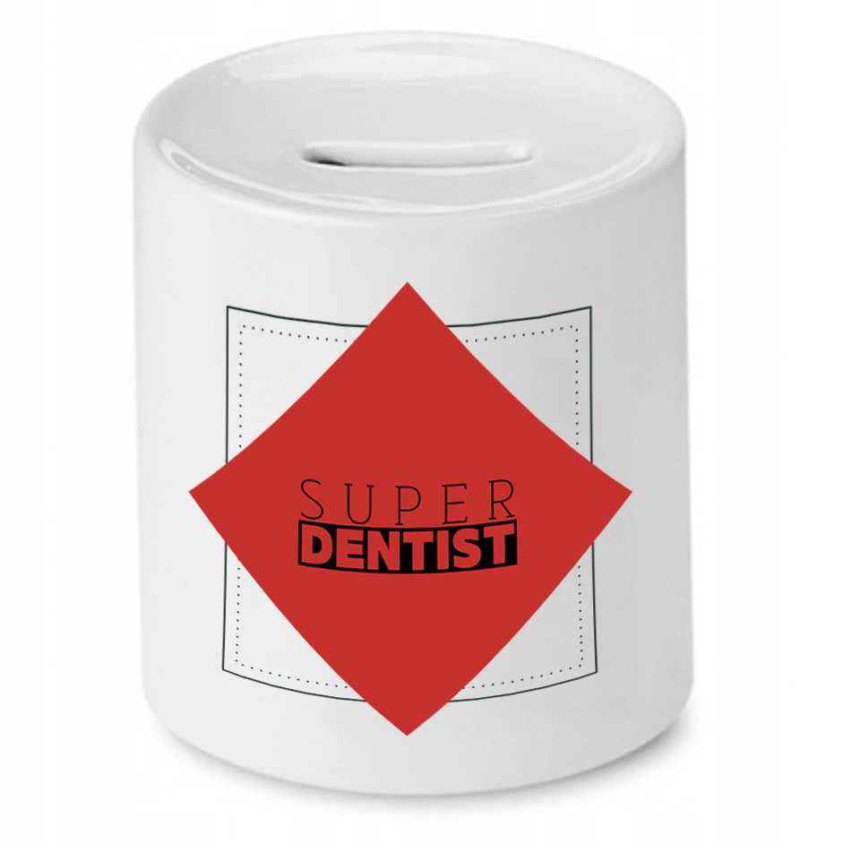 Skarbonka Dla Dentysty Super Dentist Prezent Z Nadrukiem Ze Zdjęciem