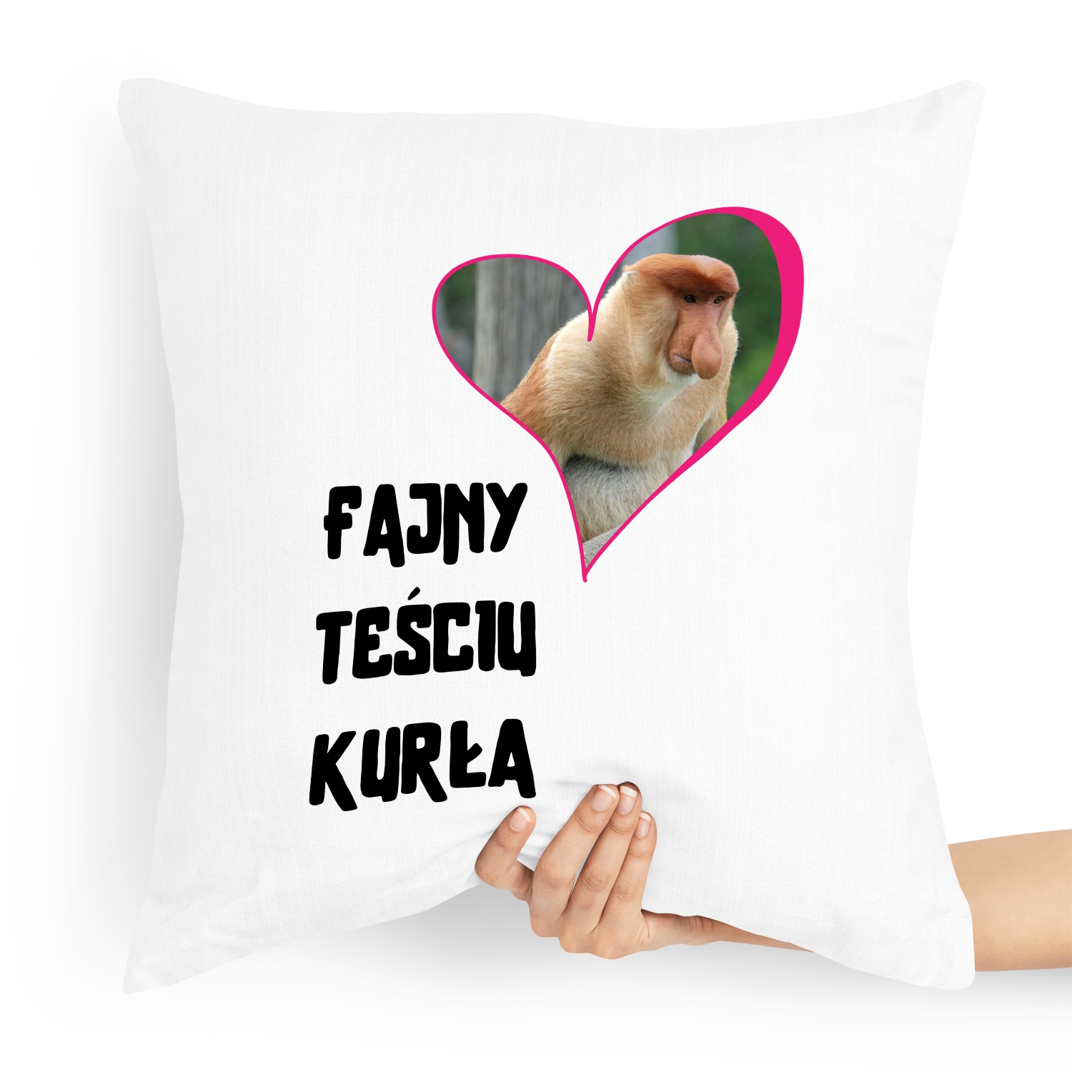 Poduszka Prezent Dla Teścia Fajny Teściu Kurła Z Nadrukiem Ze Zdjęciem