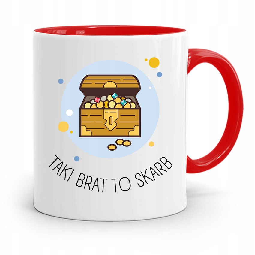 Kubek Czerwony Dla Brata Taki Brat To Skarb Z Nadrukiem Ze Zdjęciem