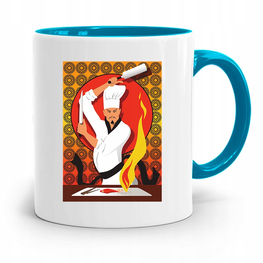 Kubek Błękitny Najlepszy Prezent Dla Kucharza Z Nadrukiem Ze Zdjęciem