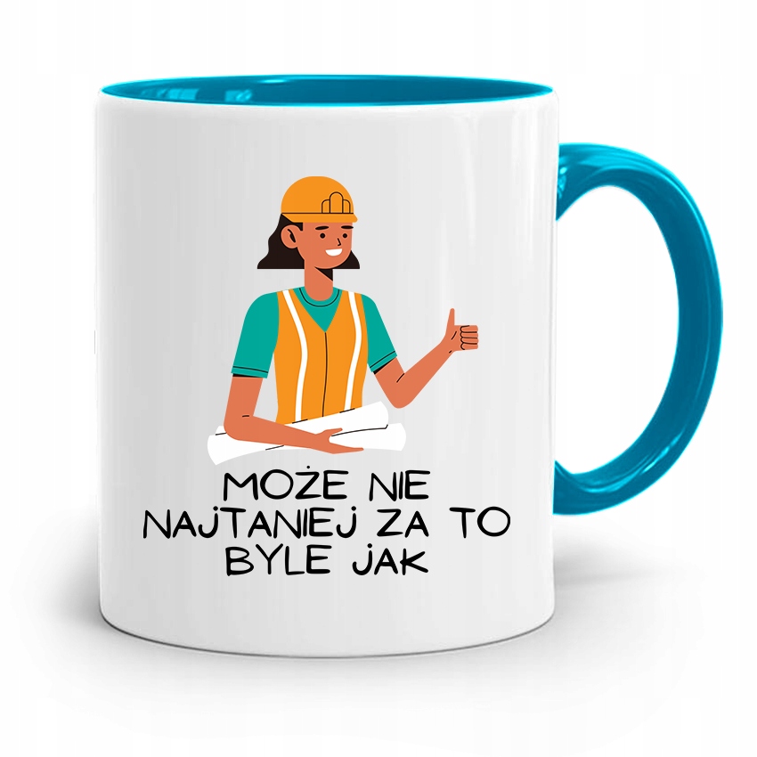 Kubek Błękitny Dla Budowlańca Może Nie Najtaniej Z Nadrukiem Ze Zdjęciem