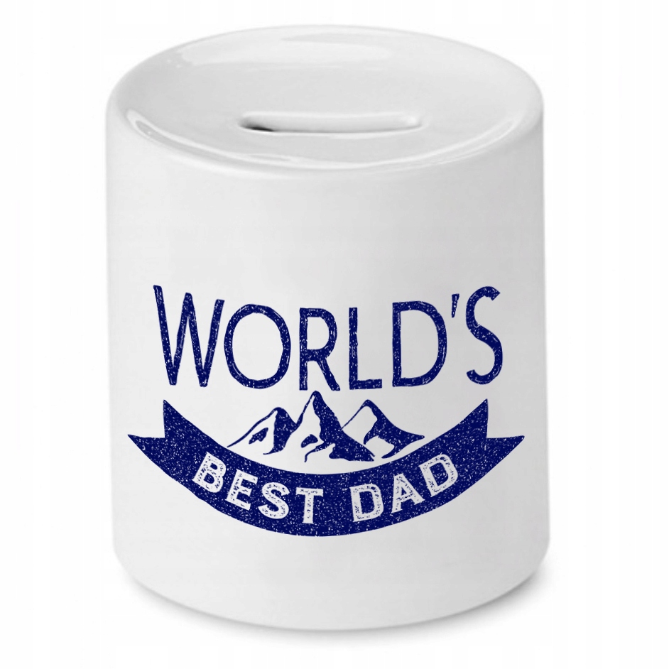 Skarbonka Dla Taty World's Best Dad Prezent Z Nadrukiem Ze Zdjęciem