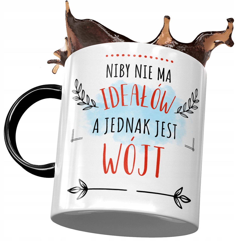 Kubek Czarny Wójta Niby Nie Ma Ideałów A Jednak Z Nadrukiem Ze Zdjęciem