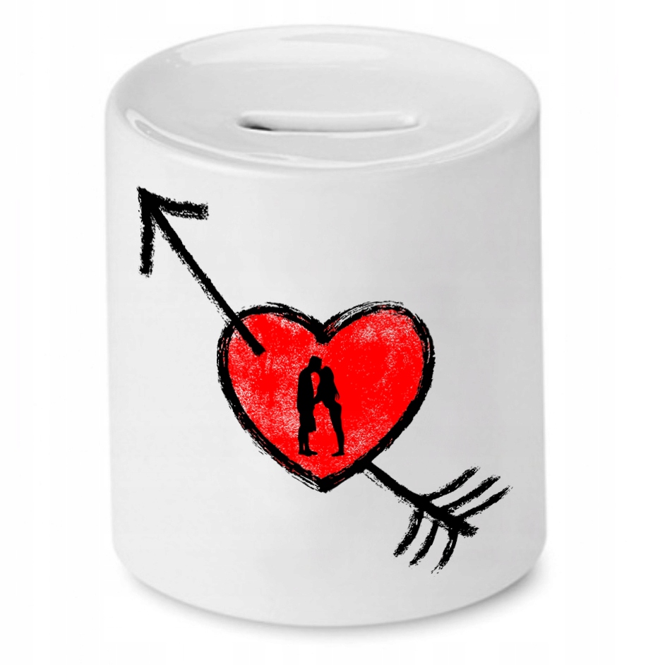 Skarbonka Dla Dziewczyny Przebite Serce Prezent Z Nadrukiem Ze Zdjęciem