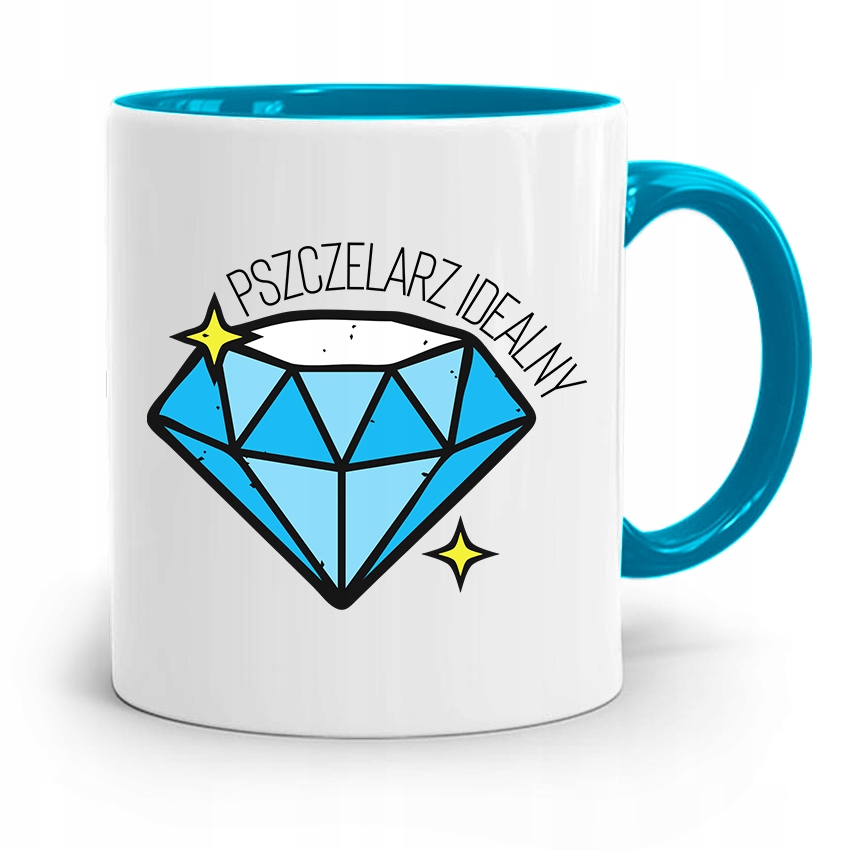Kubek Błękitny Dla Pszczelarza Pszczelarz Idealny Z Nadrukiem Ze Zdjęciem