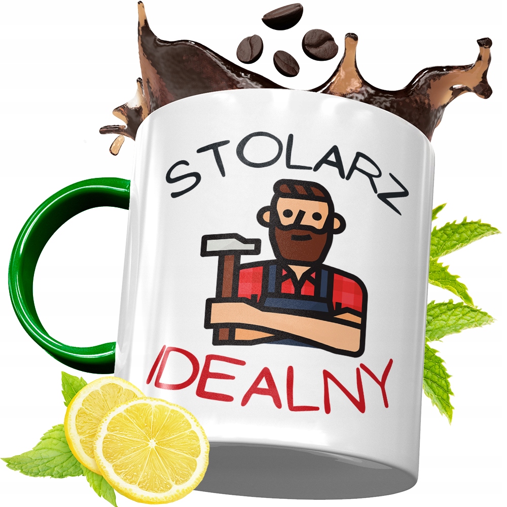 Kubek Zielony Dla Stolarza Na Urodziny Prezent Z Nadrukiem Ze Zdjęciem