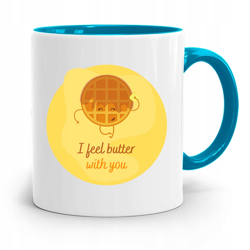 Kubek Błękitny Dla Chłopaka I Feel Butter With You Z Nadrukiem Ze Zdjęciem