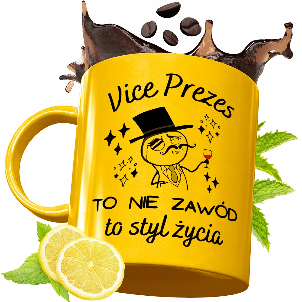 Złoty Kubek Premium Dla Vice Prezesa Prezent Z Nadrukiem Ze Zdjęciem