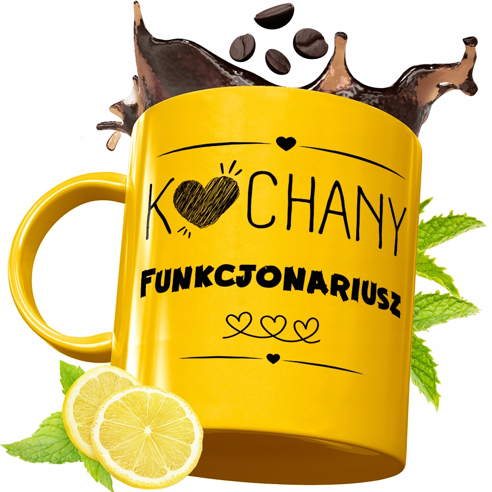 Złoty Kubek Premium Dla Funkcjonariusza Prezent Z Nadrukiem Ze Zdjęciem