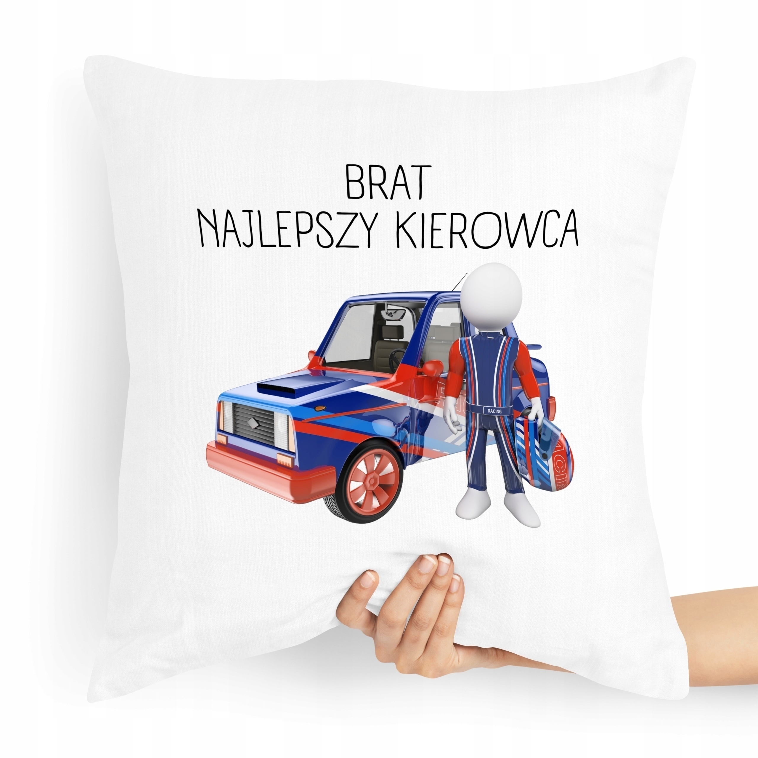 Poduszka Prezent Dla Brata Najlepszy Kierowca Z Nadrukiem Ze Zdjęciem