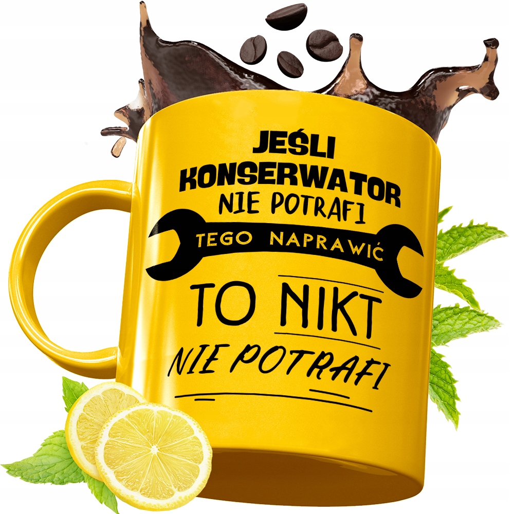 Złoty Kubek Premium Dla Konserwatora Prezent Z Nadrukiem Ze Zdjęciem