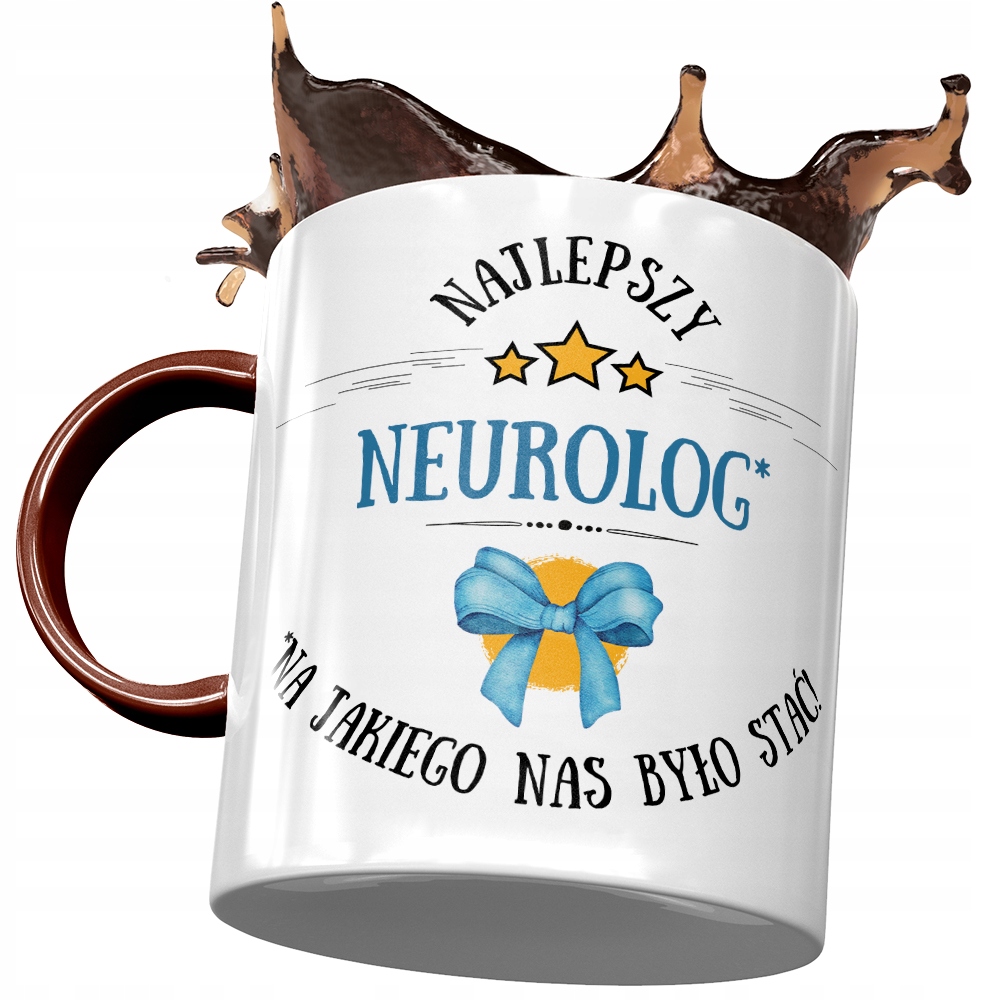 Kubek Bordowy Dla Neurologa Najlepszy Neurolog Z Nadrukiem Ze Zdjęciem