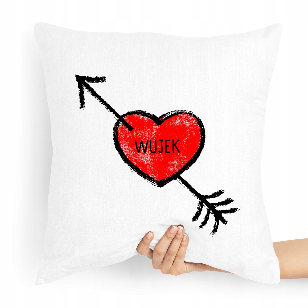 Poduszka Dla Wujka Wujek W Serduszku Prezent Z Nadrukiem Ze Zdjęciem