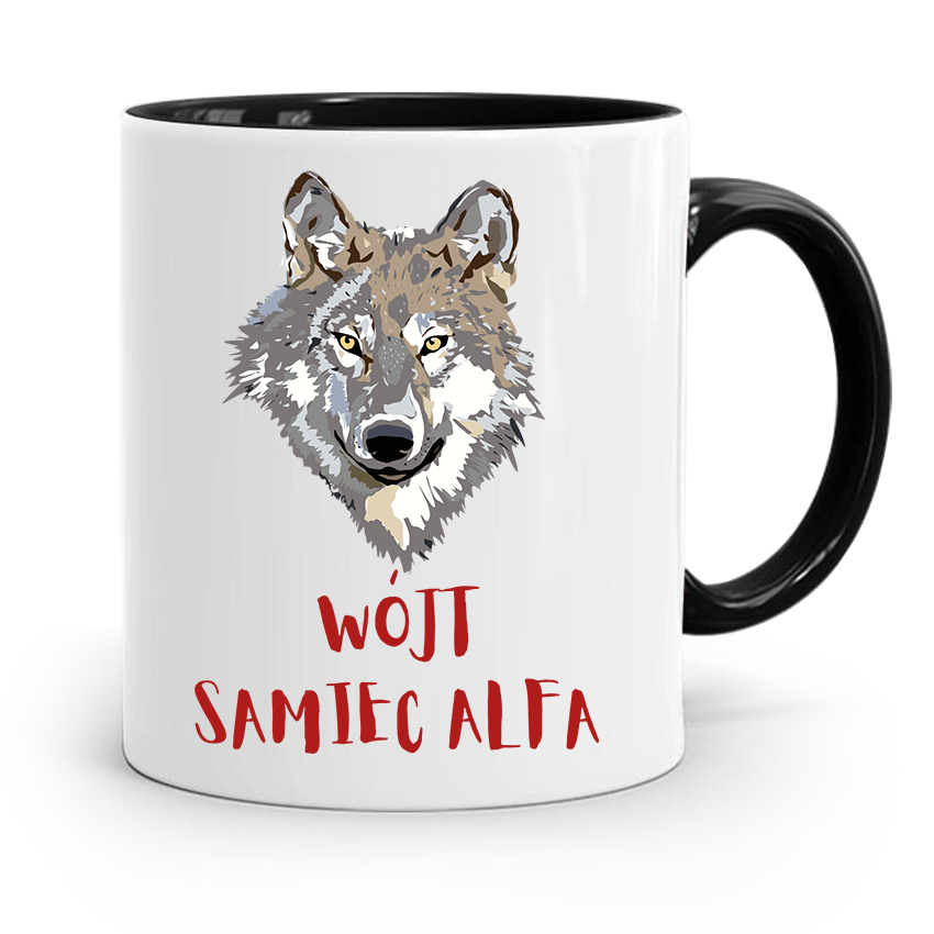 Dla Wójta Kubek Czarny Wójt Samiec Alfa Prezent Z Nadrukiem Ze Zdjęciem