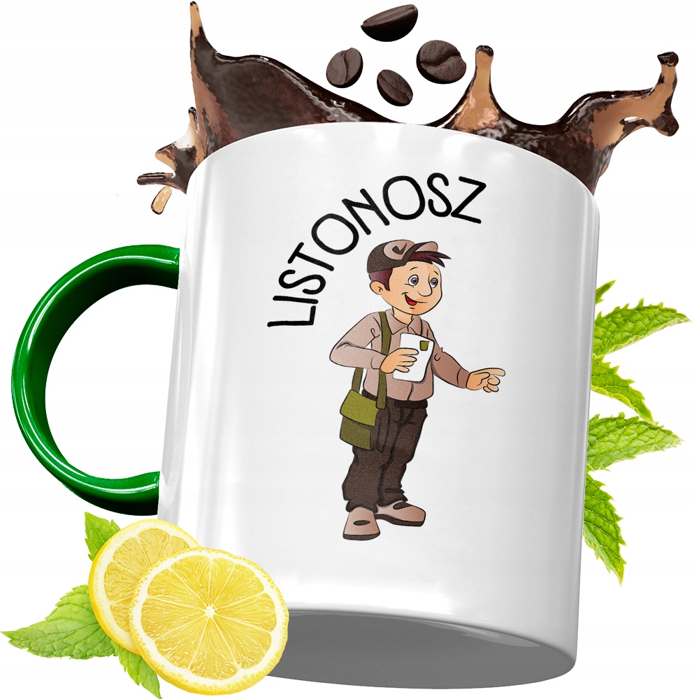 Kubek Zielony Dla Listonosza Na Prezent Urodziny Z Nadrukiem Ze Zdjęciem