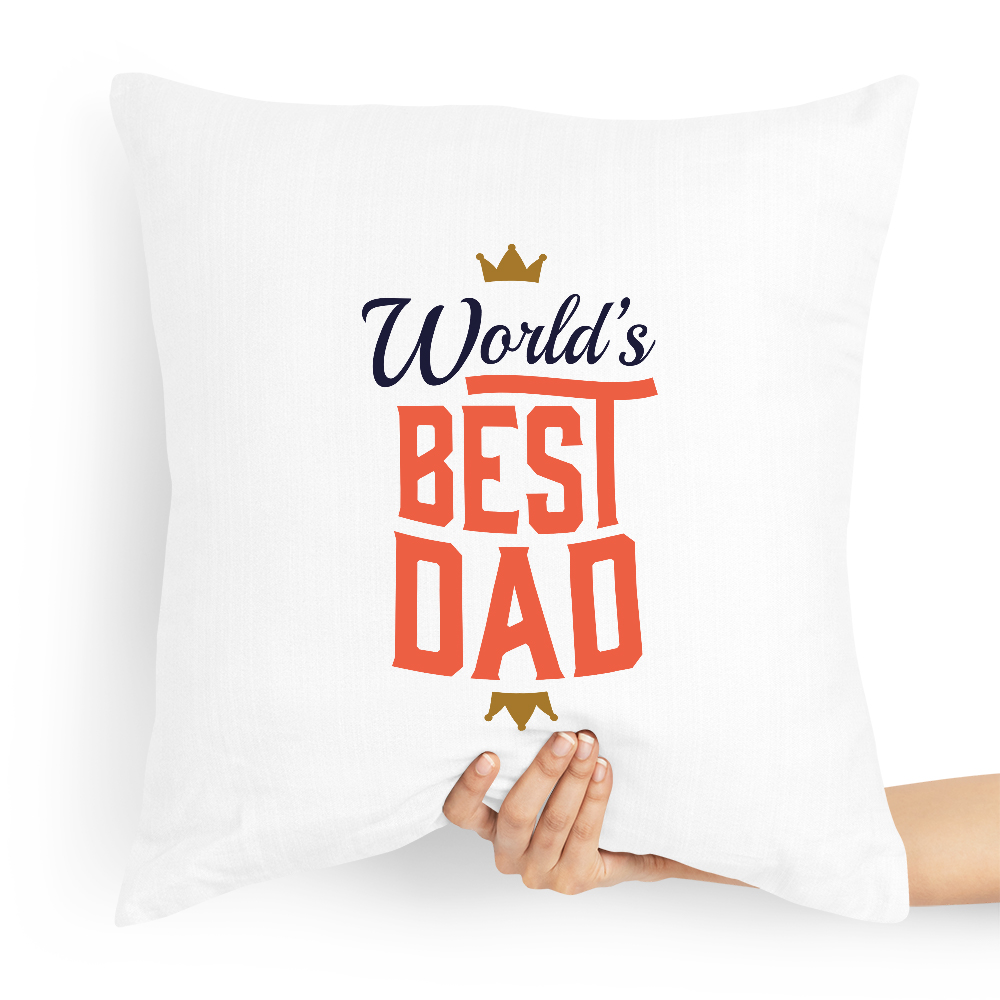 Poduszka Prezent Dla Taty Ojca World's Best Dad Z Nadrukiem Ze Zdjęciem