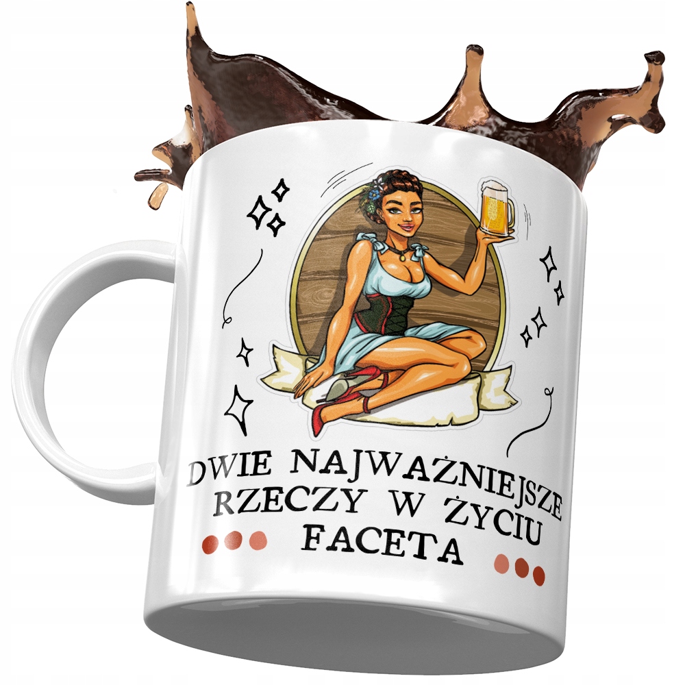 Kubek Śmieszny Zabawny Dwie Najważniejsze Rzeczy Z Nadrukiem Ze Zdjęciem