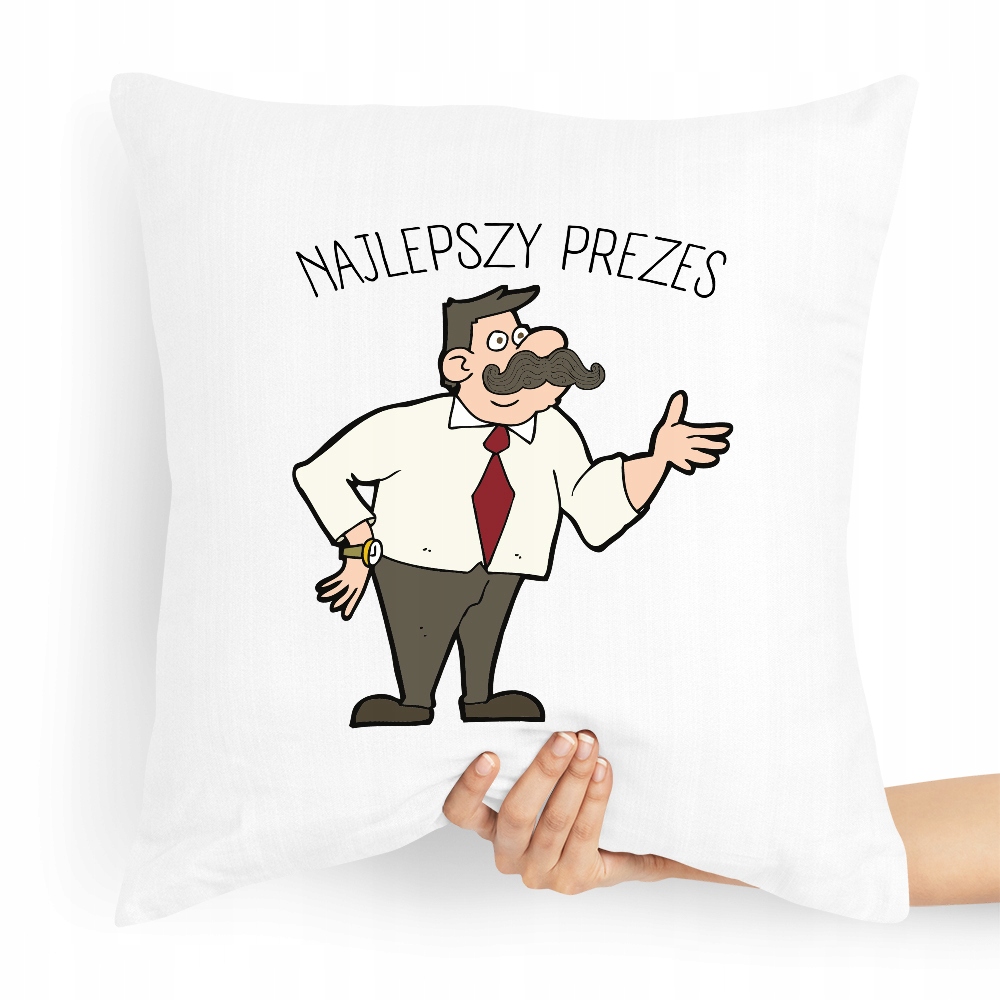 Dla Prezesa Viceprezesa Poduszka Najlepszy Prezes Z Nadrukiem Ze Zdjęciem