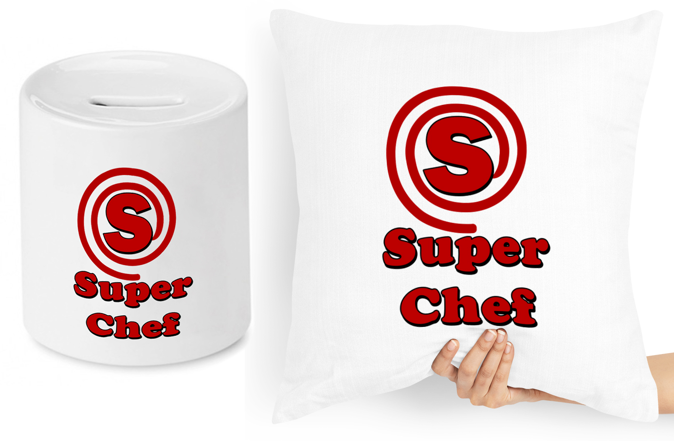 Dla Kucharza Zestaw Poduszka + Skarbonka Prezent Z Nadrukiem Ze Zdjęciem