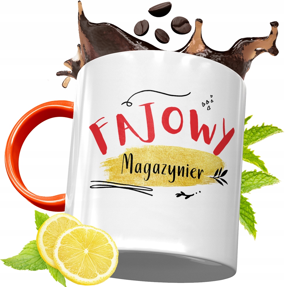 Kubek Pomarańczowy Dla Magazyniera Prezent Z Nadrukiem Ze Zdjęciem