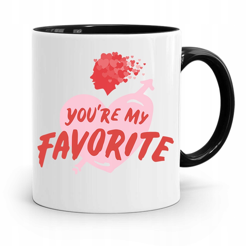 Kubek Czarny Dla Dziewczyny You Are My Favorite Z Nadrukiem Ze Zdjęciem