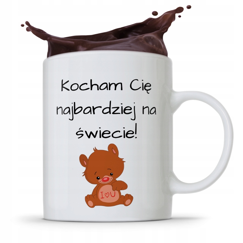 Kubek Prezent Na Walentynki Kocham Cię Najbardziej Z Nadrukiem Ze Zdjęciem