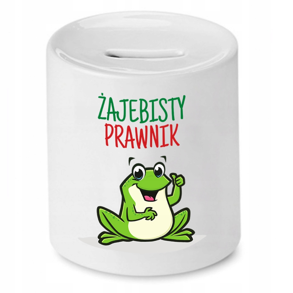 Skarbonka Dla Prawnika Żajebisty Prawnik Prezent Z Nadrukiem Ze Zdjęciem