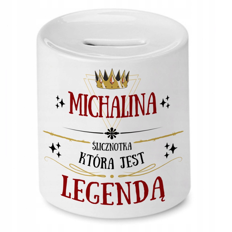 Skarbonka Dla Michaliny Na Urodziny Prezent Z Nadrukiem Ze Zdjęciem
