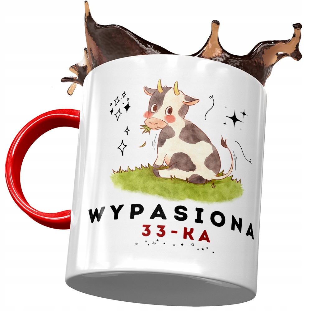 Kubek Czerwony Na Urodziny 33 33Cie 33-Cie Prezent Z Nadrukiem Ze Zdjęciem