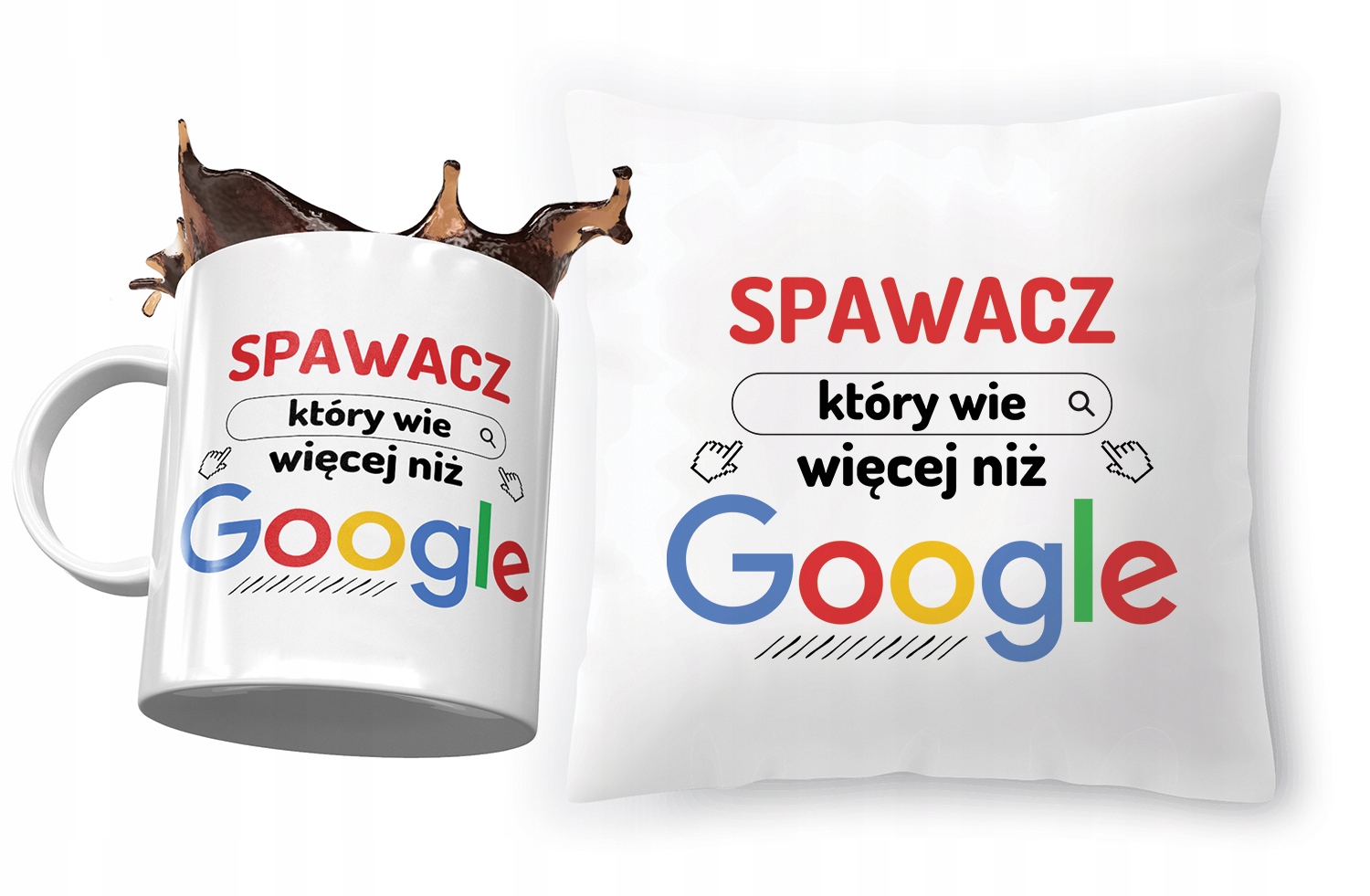 Zestaw Dla Spawacza Poduszka + Kubek Na Prezent Z Nadrukiem Ze Zdjęciem