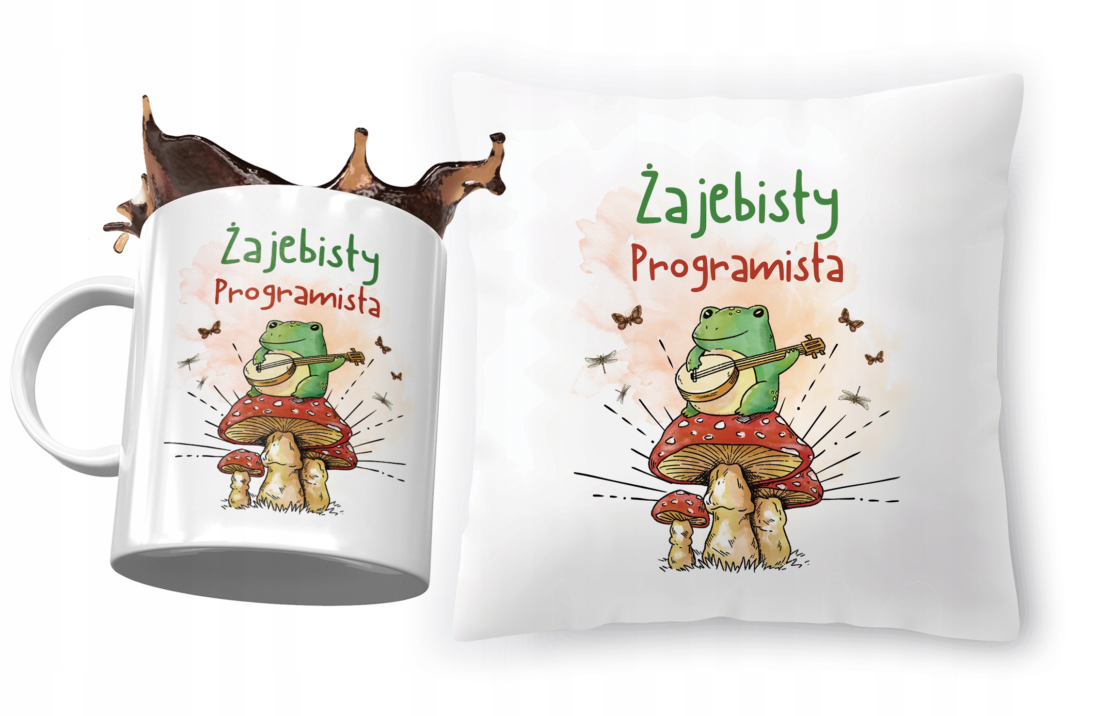 Zestaw Dla Programisty Poduszka + Kubek Na Prezent Z Nadrukiem Ze Zdjęciem