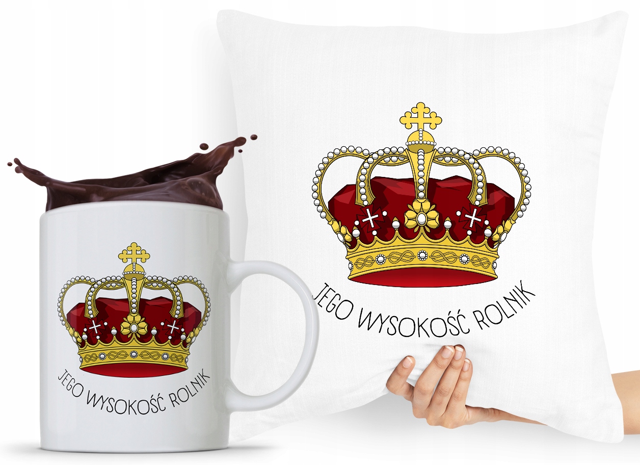 Zestaw Poduszka + Kubek Dla Rolnika Prezent Z Nadrukiem Ze Zdjęciem