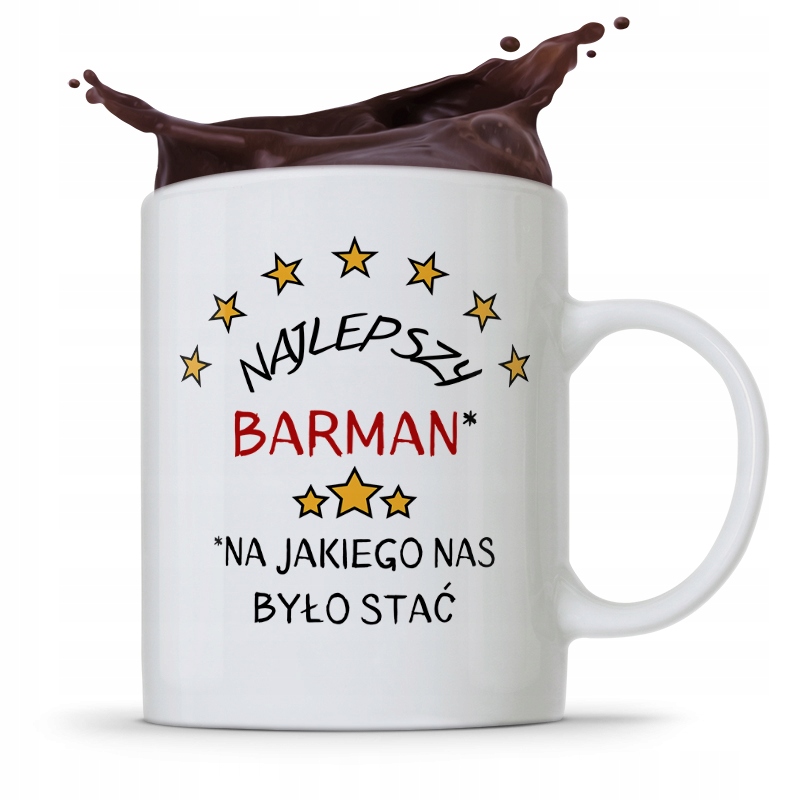 Kubek Prezent Dla Barmana Barmanki Najlepszy Z Nadrukiem Ze Zdjęciem