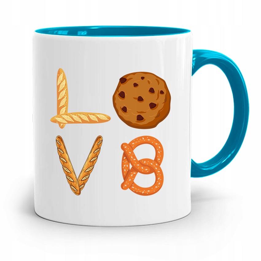 Kubek Błękitny Prezent Dla Piekarza Cukiernika Z Nadrukiem Ze Zdjęciem