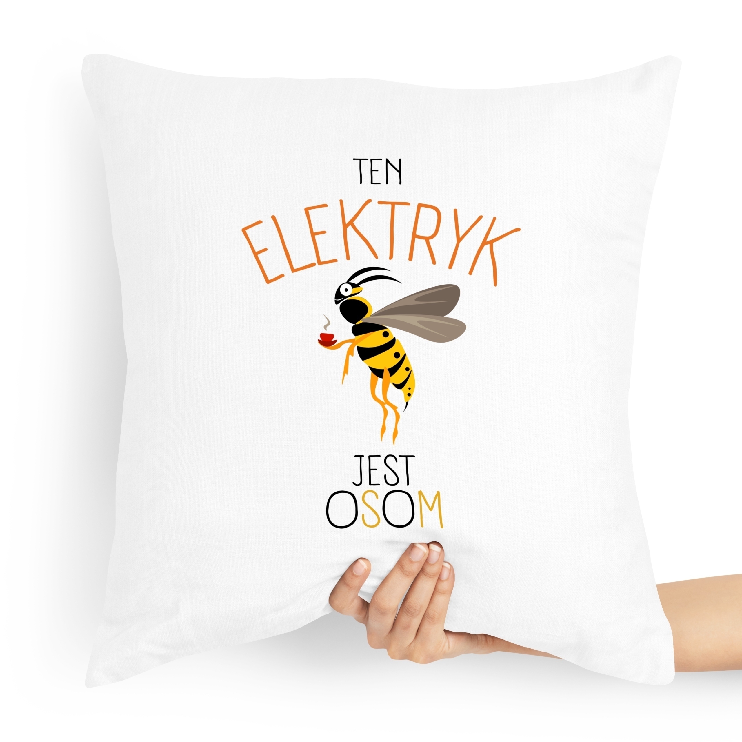 Poduszka Prezent Dla Elektryka Jest Osom Z Nadrukiem Ze Zdjęciem