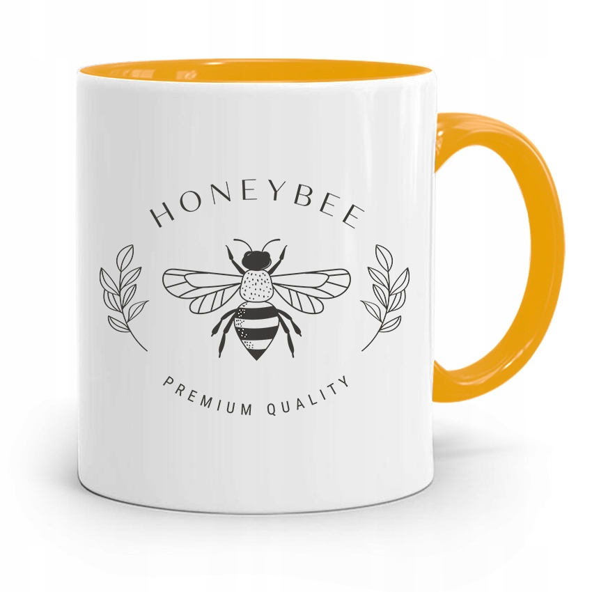 Kubek Zółty Dla Pszczelarza Honeybee Prezent Z Nadrukiem Ze Zdjęciem