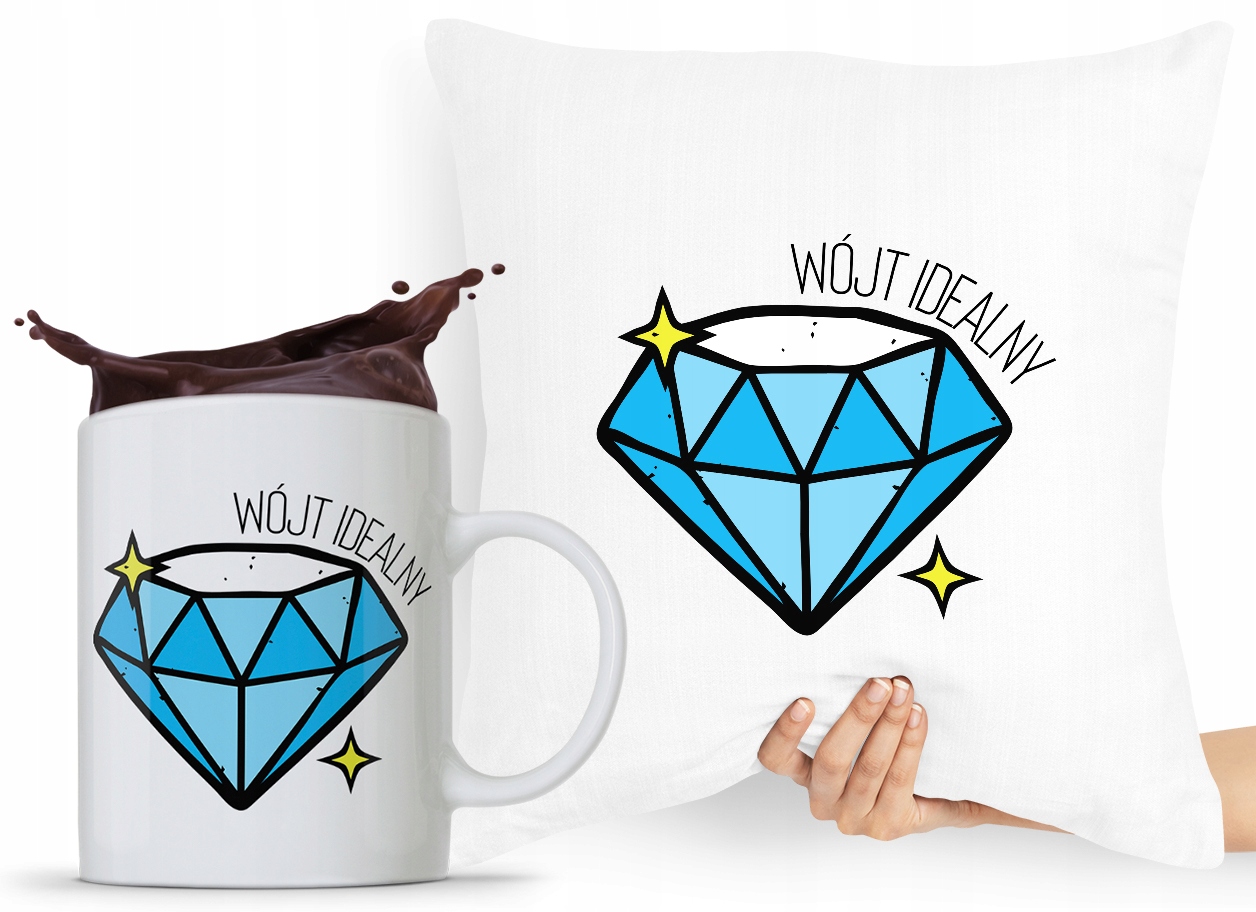 Zestaw Poduszka + Kubek Dla Wójta Prezent Z Nadrukiem Ze Zdjęciem