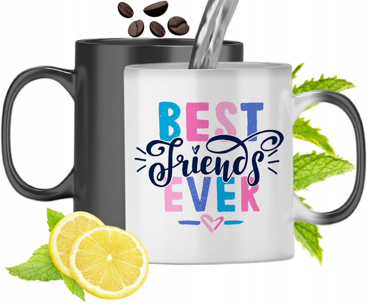 Kubek Magiczny Dla Przyjaciela Zmieniający Kolor Z Nadrukiem Ze Zdjęciem