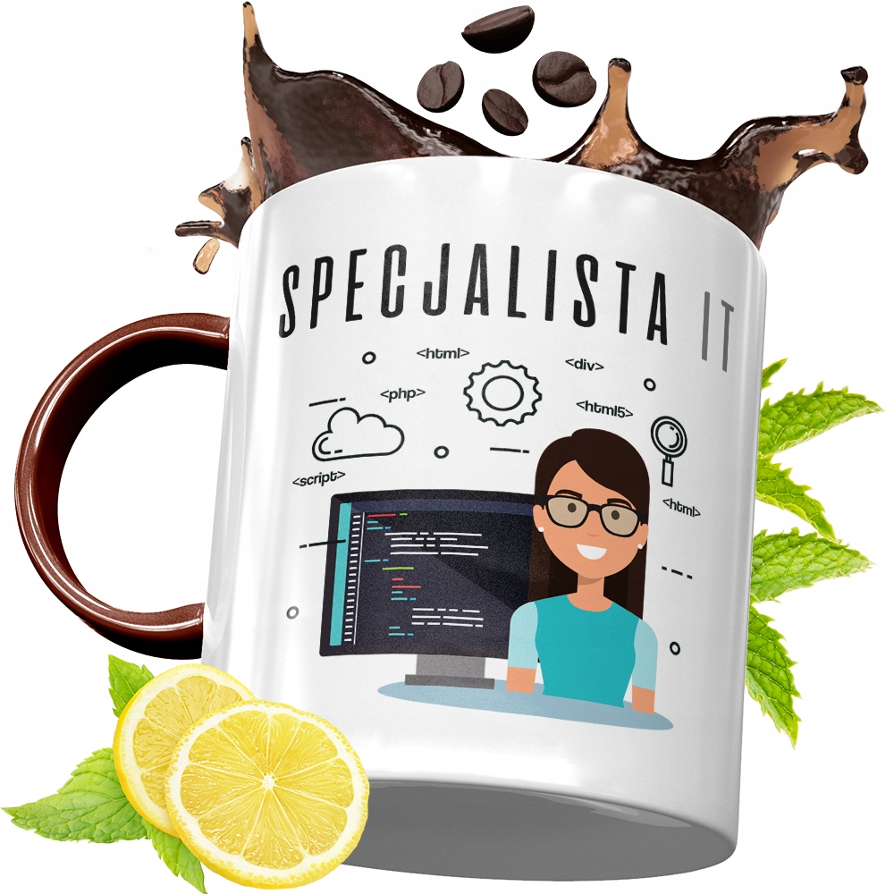 Kubek Bordowy Dla Informatyka Na Urodziny Prezent Z Nadrukiem Ze Zdjęciem