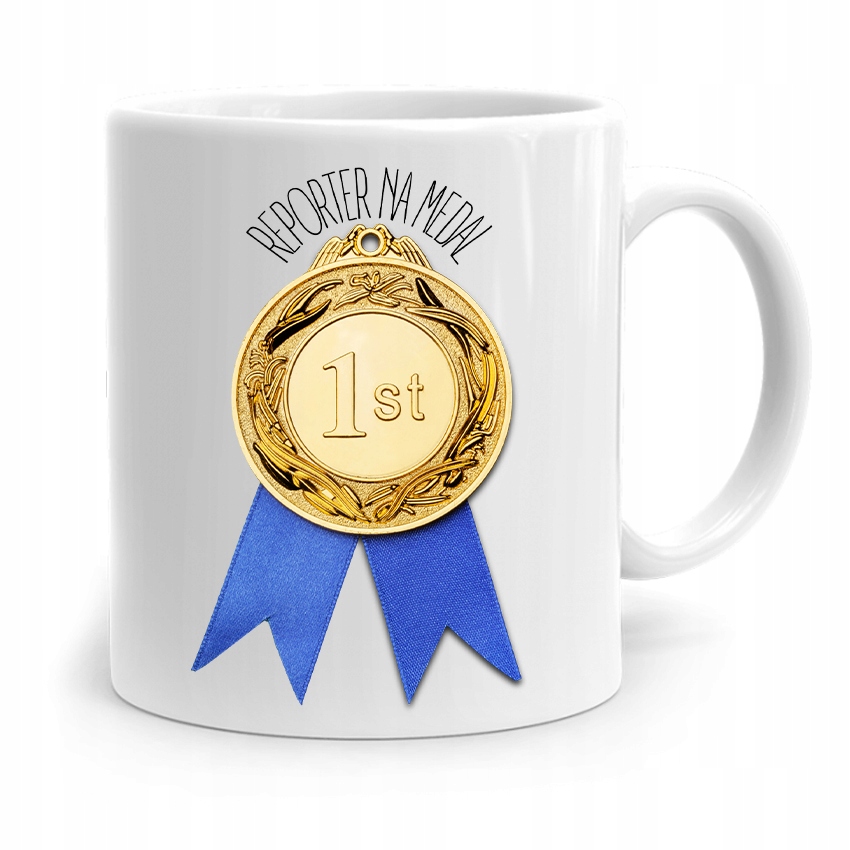 Kubek Dziennikarza Reportera Reporter Na Medal Z Nadrukiem Ze Zdjęciem