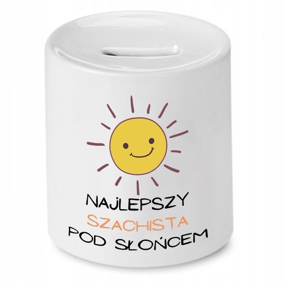 Dla Szachisty Skarbonka Najlepszy Pod Słońcem Z Nadrukiem Ze Zdjęciem