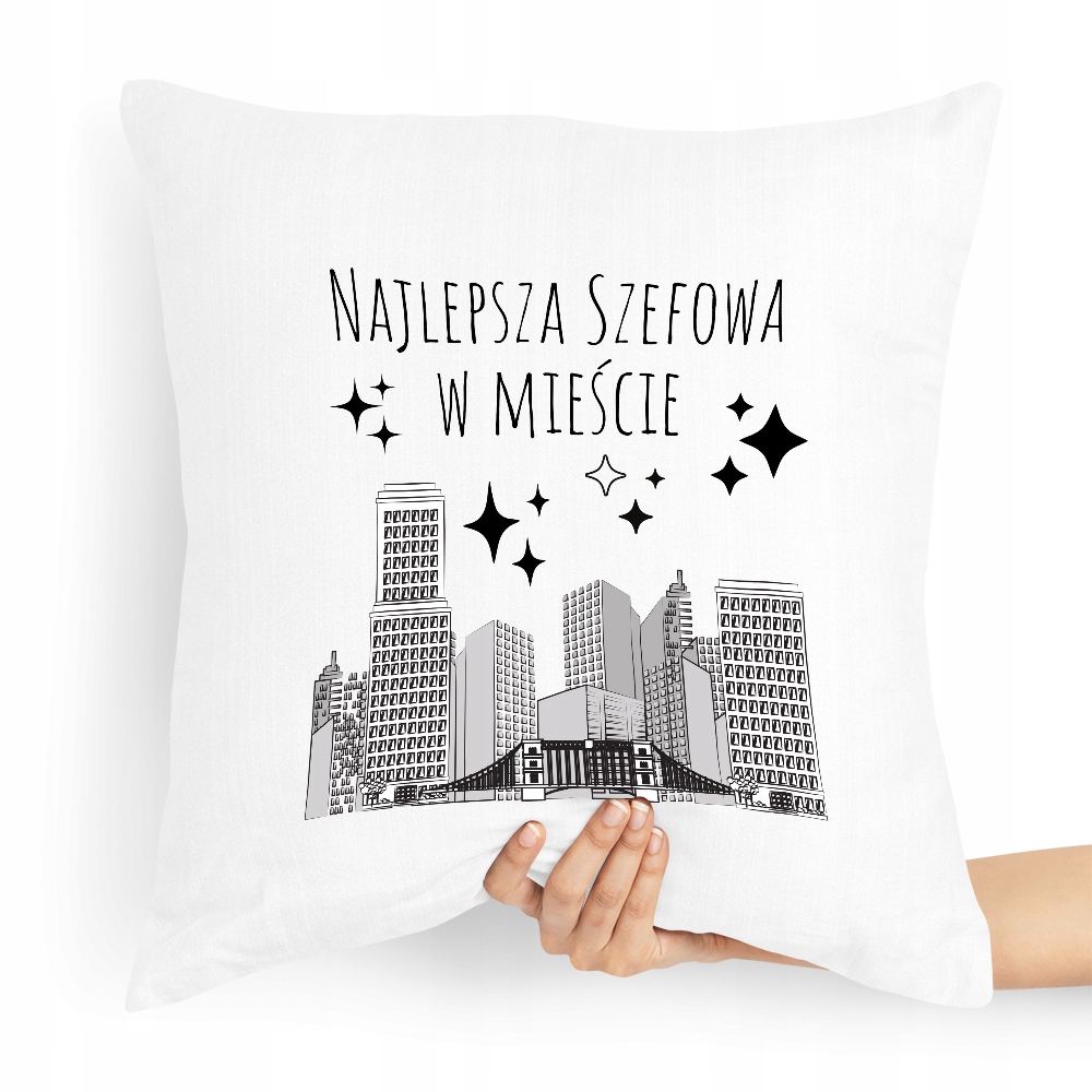 Poduszka Prezent Dla Szefa Najlepsza W Mieście Z Nadrukiem Ze Zdjęciem