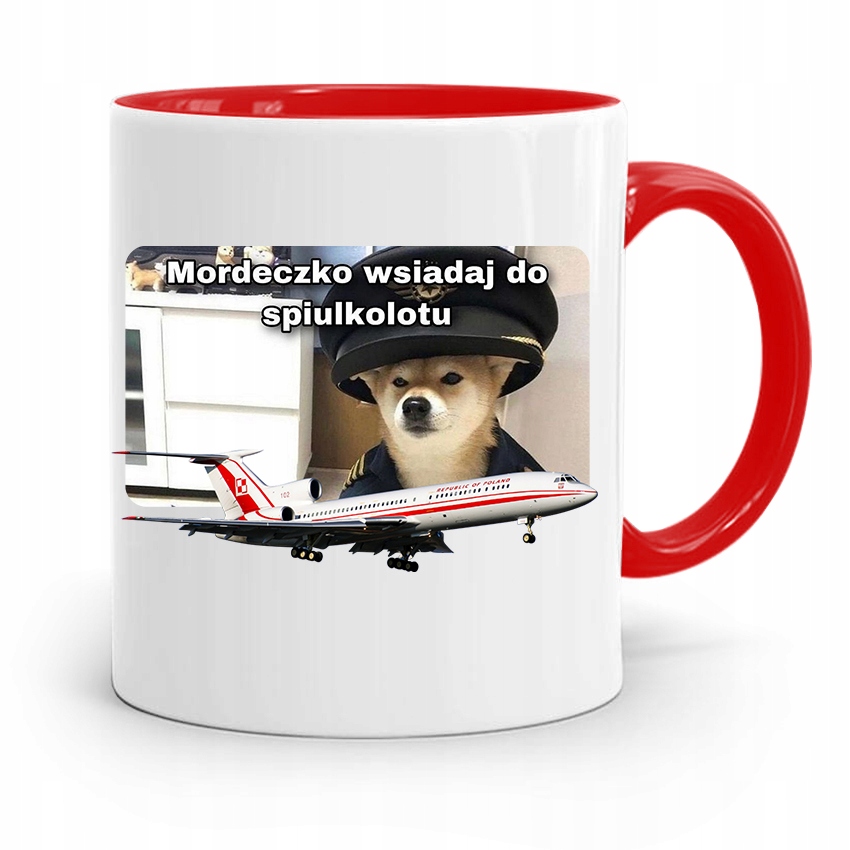 Kubek Czerwony Śmieszny Zabawny Spiulkolot Prezent Z Nadrukiem Ze Zdjęciem