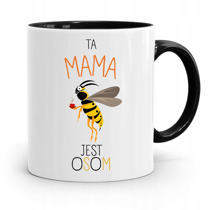 Kubek Czarny Prezent Dla Mamy Ta Mama Jest Osom Z Nadrukiem Ze Zdjęciem