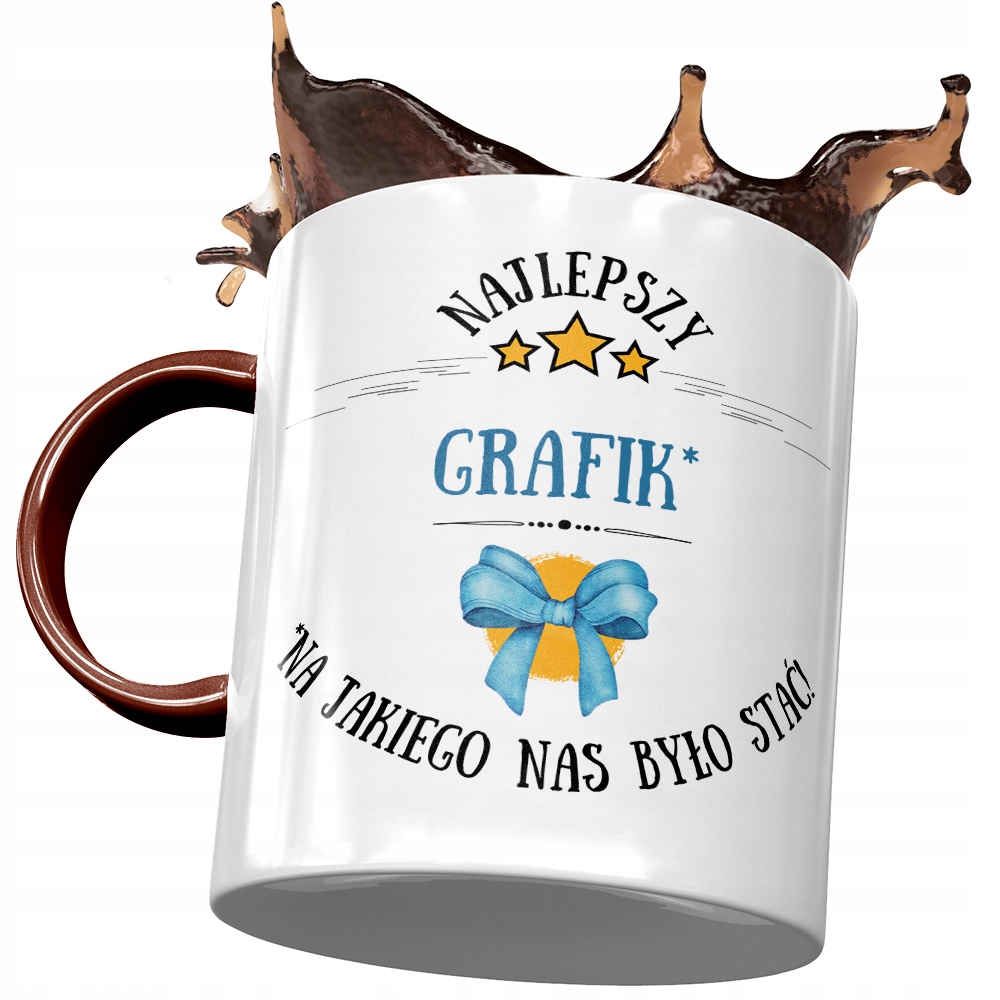 Kubek Bordowy Dla Grafika Najlepszy Grafik Prezent Z Nadrukiem Ze Zdjęciem