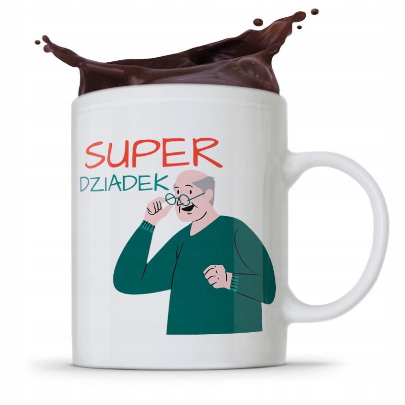 Kubek Prezent Dzień Dziadka Super Dziadek Z Nadrukiem Ze Zdjęciem