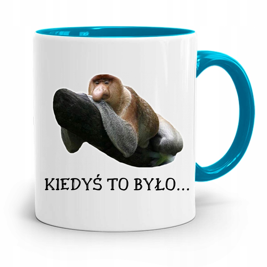 Kubek Błękitny Nosacz Janusz Kiedyś To Było... Z Nadrukiem Ze Zdjęciem